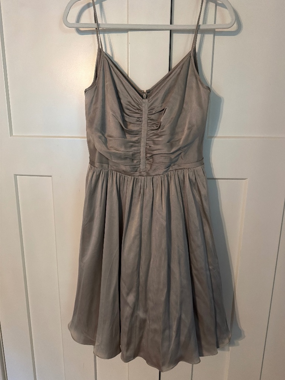 Beige silk dress